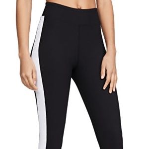 Year of Ours, Thermal Track Leggings and matching Bra Top, Black and White